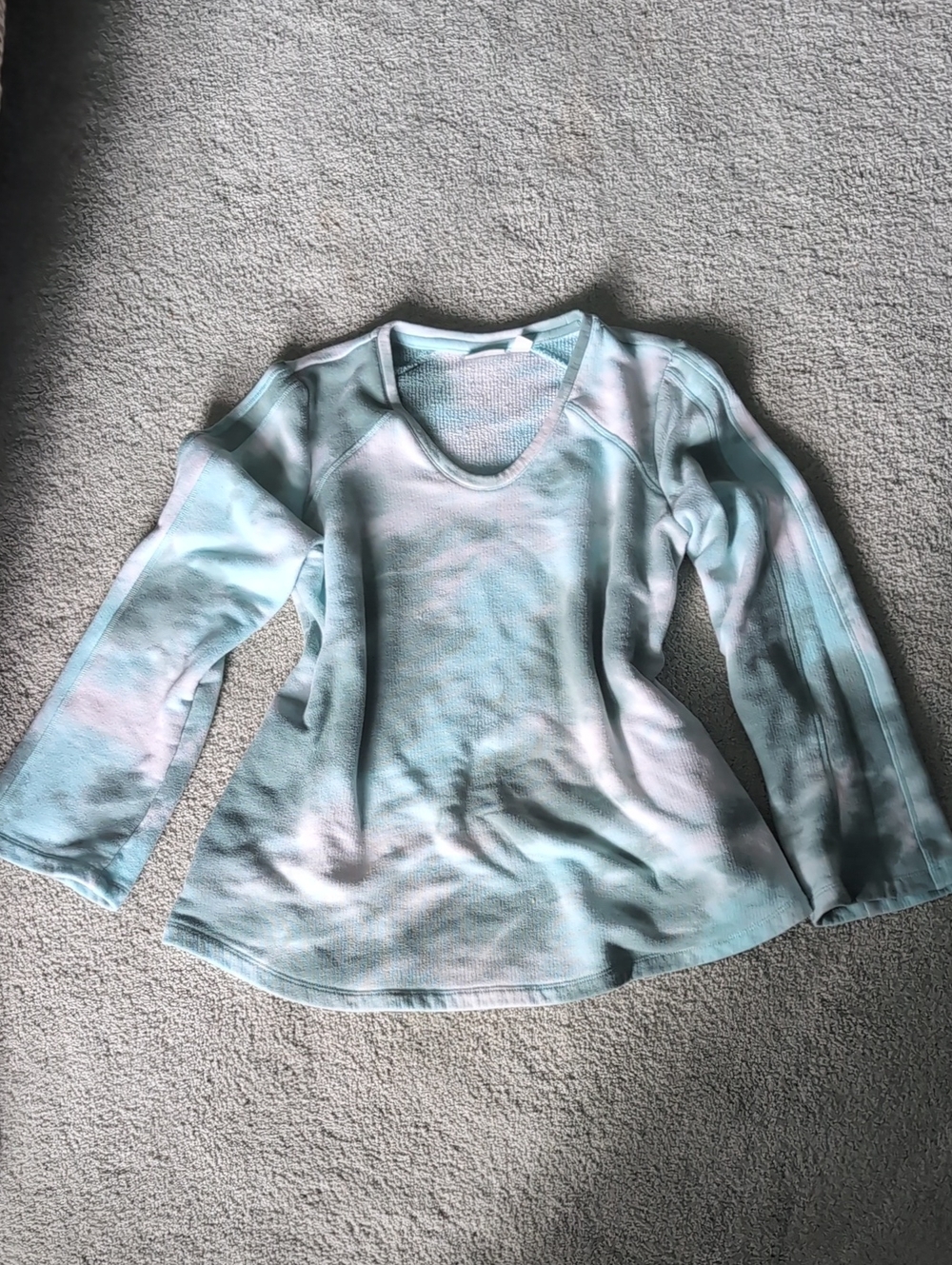 Women’s Tie-Dye Pullover Sweatshirt - Light Blue